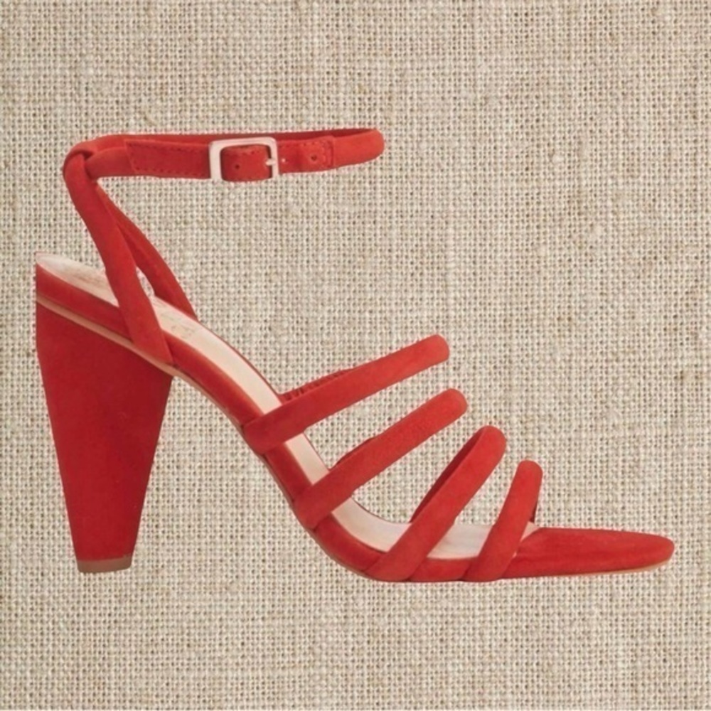 Red sandal heels